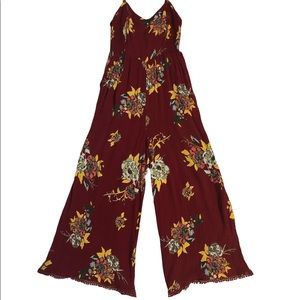 Patrons Of Peace Floral Crinkle Jumpsuit XS